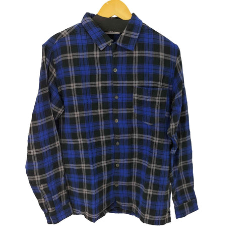 グッドイナフ GOODENOUGH オープンカラーチェックネルシャツ メンズ